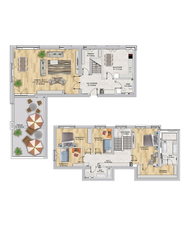 Apartamente 5 camere Cortina126